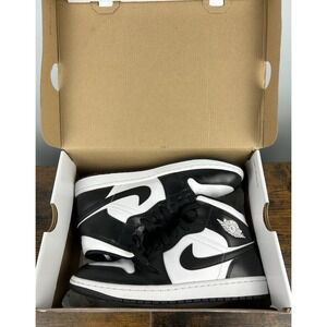 Air Jordan 1 Mid Panda Iconic Nike Black/White DV0991-101 EUC W/Box W-Us 10